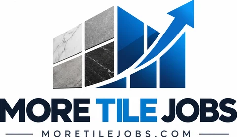 More Tile Jobs stacked logo with tile and growth arrow